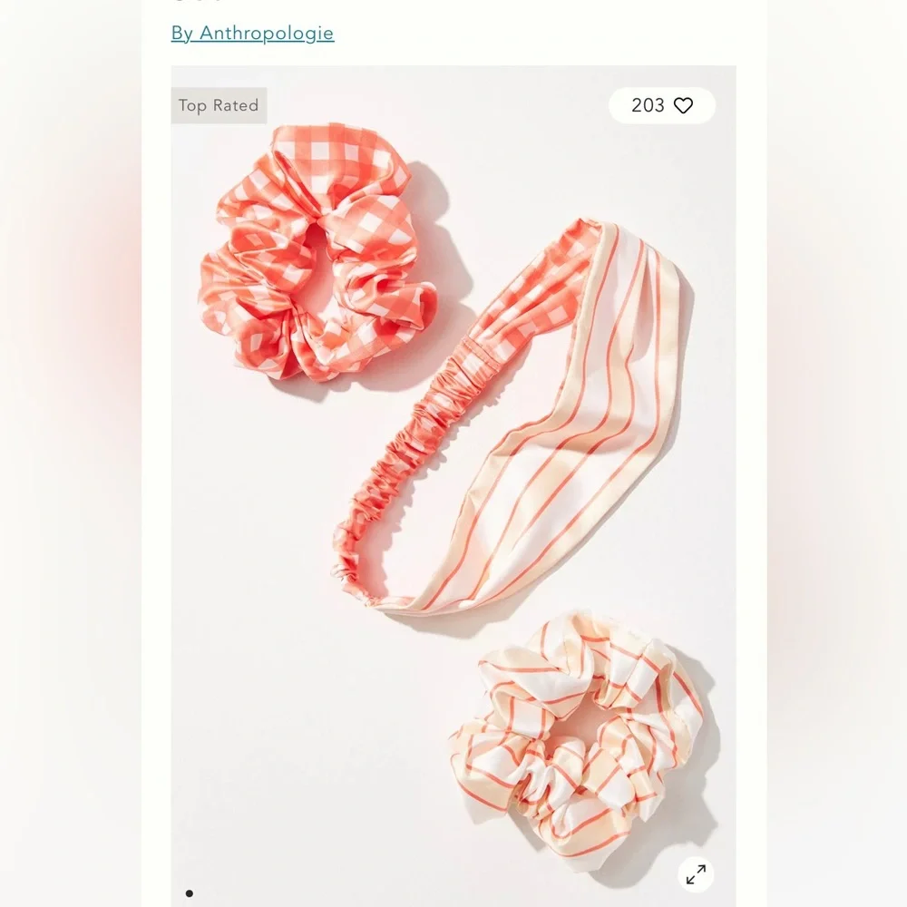 Anthropologie Printed Headband & Scrunchies Set